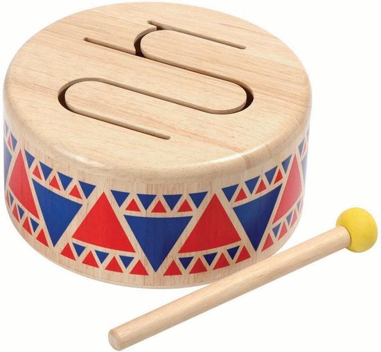 nakomelingen telescoop Hinder Plan Toys houten muziekinstrument solid drum | bol.com