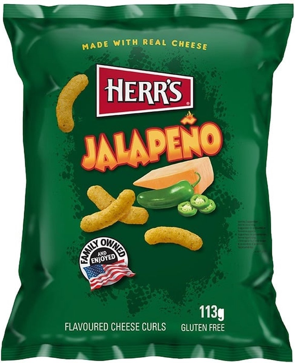 Herr's Jalapeno Curls - 12 x 113gr - Voordeelverpakking