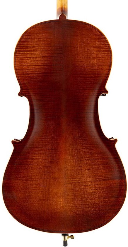 Leonardo LC-1314 violoncelle 1/4, laminé avec fond et éclisses flammés, accastillage, housse et archet en ébène