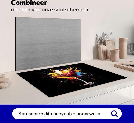 KitchenYeah® Protection plaque induction 74x48 cm - 3-2-9 - Protege plaque de cuisson - Couvre plaque induction - Protecteur d'induction - Cuisine