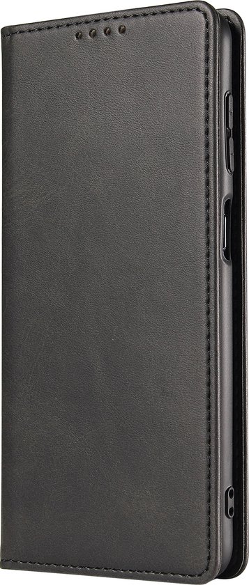 Étui de téléphone Smartphonica adapté pour Oppo A76 / A96 Étui en similicuir avec fermeture magnétique et Porte-cartes Étui à rabat - Zwart adapté pour Oppo A76;Oppo A96