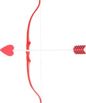 Carnaval en Valentijnsdag thema Cupido boog - rood/wit - 49 cm - verkleed artikel - kunststof