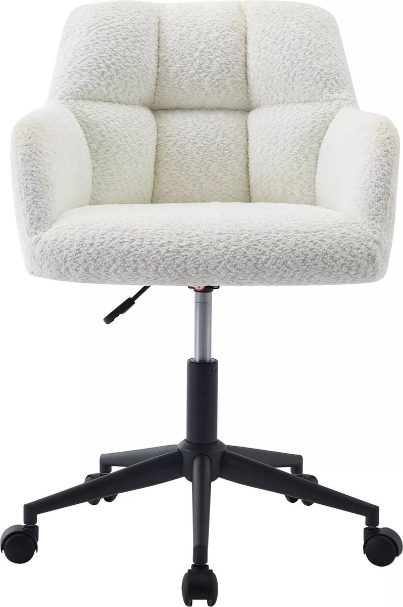 PASCAL MORABITO Bureaustoel - Bouclé - Wit en zwart - afbeelding 2