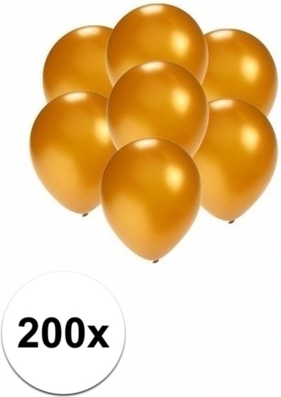 Petits ballons dorés métallisés 200 pièces