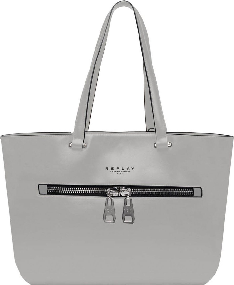 REPLAY Schoudertas Shopper Cement Grey Grijs