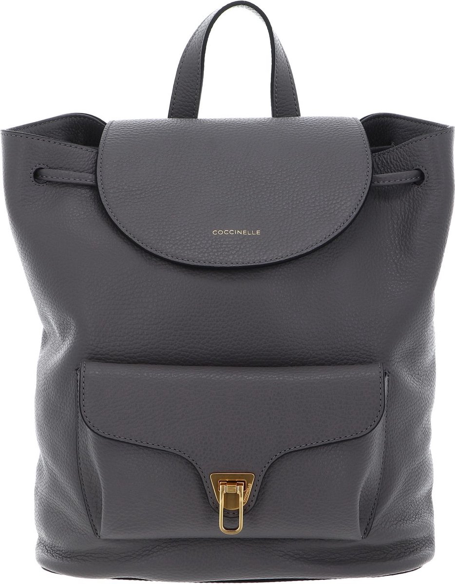 COCCINELLE Leren Vrije tijd rugzak Rugzak Beat Soft Backpack Grafite Grijs