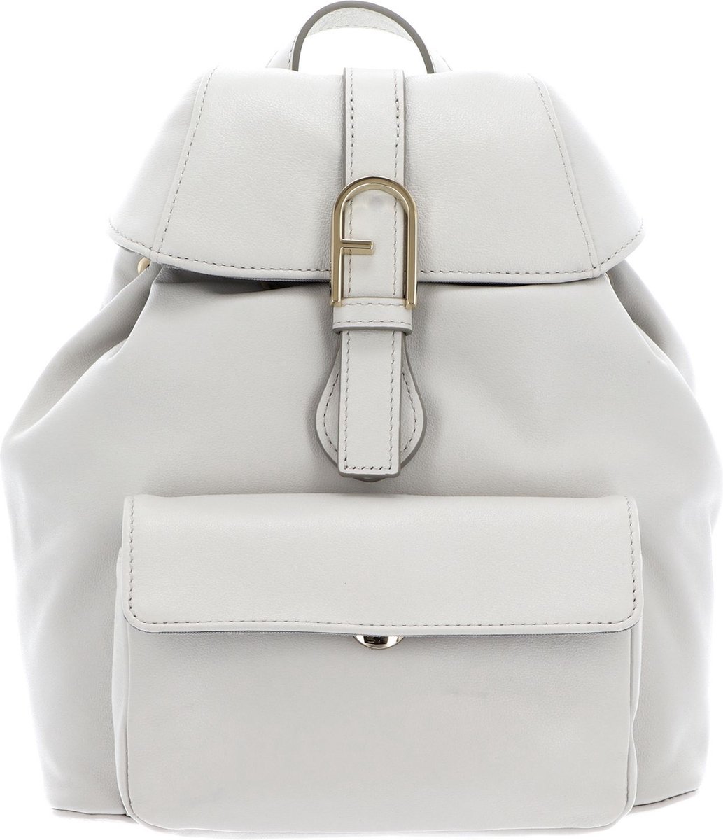 FURLA Leren Vrije tijd rugzak Flow Backpack Marshmallow Crème