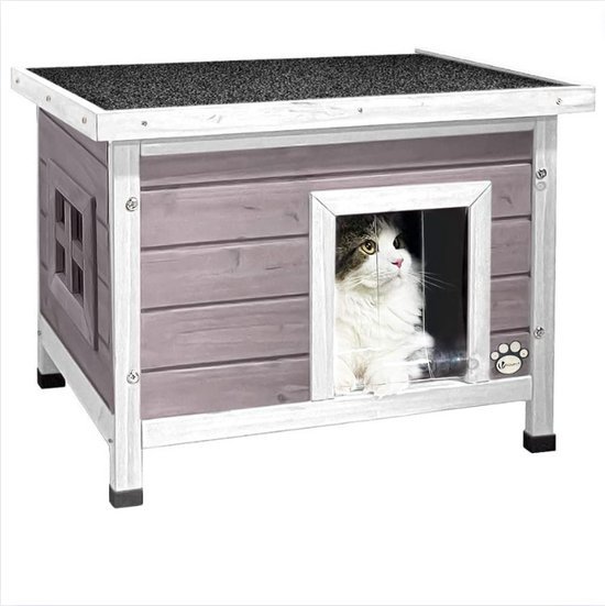 Houten kattenren buiten 448 x 179 x 183 cm