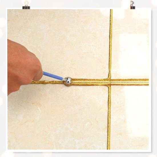 HTML Gereedschap Scraper Kit - Metaal Bal Professioneel Voeggereedschap - Sealant Tool Badkamer Keuken - Pottenbakken Decoreren Gereedschap - Blauw 4 Stuks .