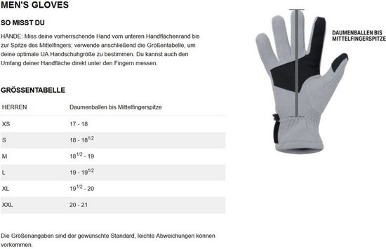 Under Armour Heren Golfhandschoen Medal Zwart Linker handschoen (rechtshandige speler) Mt. M van Under Armour — afbeelding 2