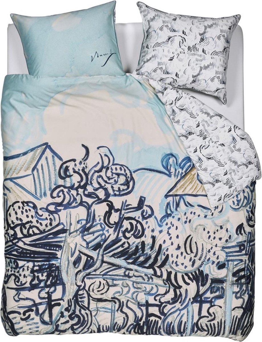 Beddinghouse x Van Gogh Museum Vieux Vignoble dekbedovertrek - Lits-Jumeaux - 240x200/220 cm - Blauw