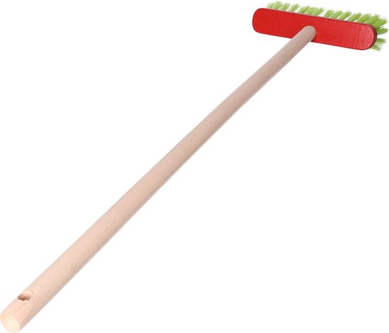 Binnen kinderbezem zacht blauw/geel met steel - Schoonmaakartikelen/Kamerbezems - 70 cm van Meyco — afbeelding 4