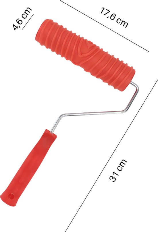 Roller à structure à grain de bois ZERO 90® - Rouleau peigne à grain de bois - Grain de bois - Grain de Wood - Rouleau à grain de bois - Brosse à grain de bois - Créer du grain de bois dans la Peinture