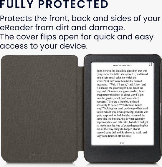 kwmobile hoes geschikt voor Kobo Clara BW / Colour - e-reader beschermhoes van vilt - donkergrijs van kwmobile — afbeelding 3