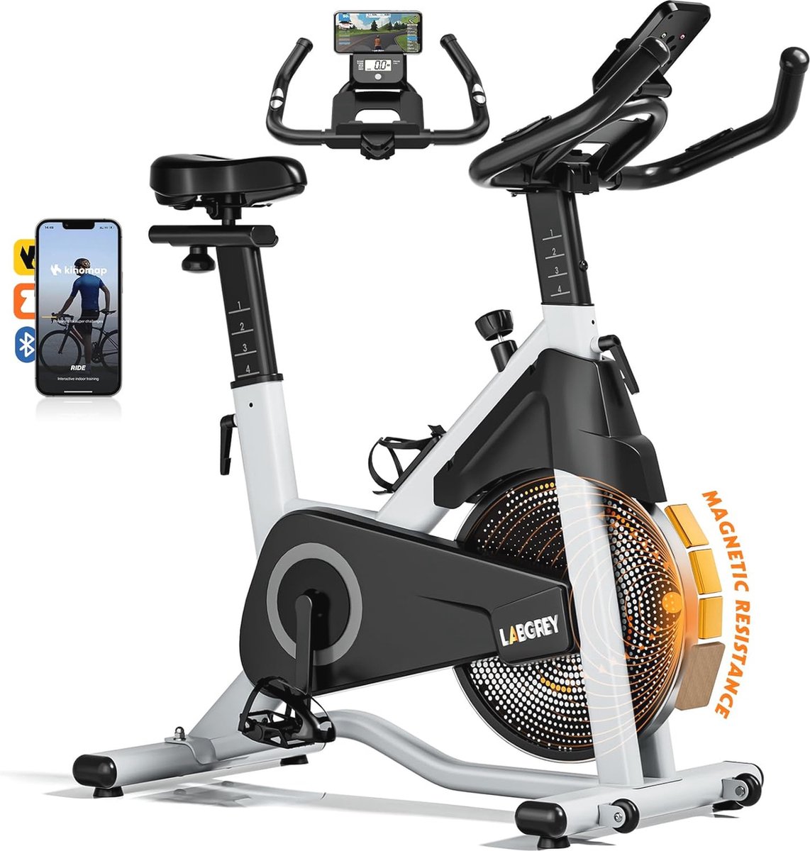 Magnetische hometrainer met Smart Apps en Hartslagsensor - Ideaal voor Thuis Training