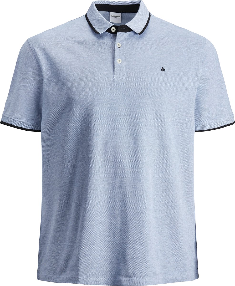 Jack & Jones Heren Polo JJEPAULOS bequem Blauw 8XL Volwassenen