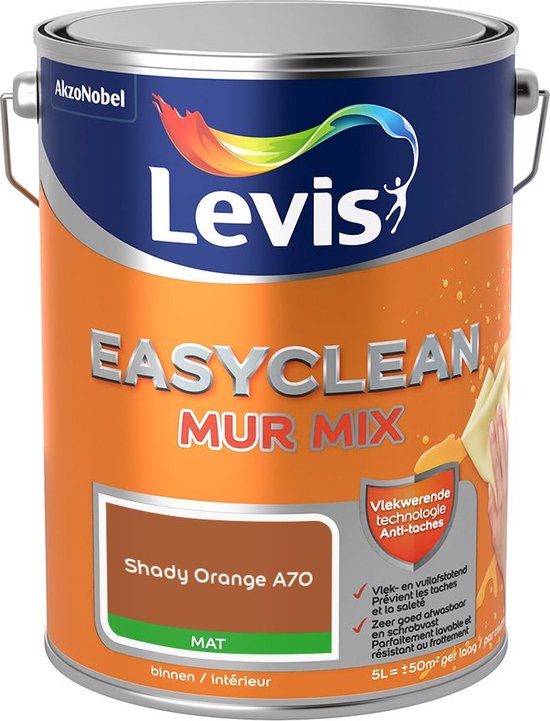 Levis EasyClean - Mur Mat Mix - Shady Orange A70 - 5L