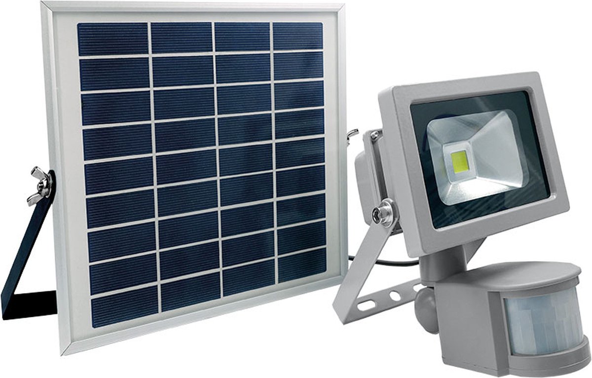 AS Schwabe 46978 Spot op zonne-energie met bewegingsmelder 10 W Neutraalwit
