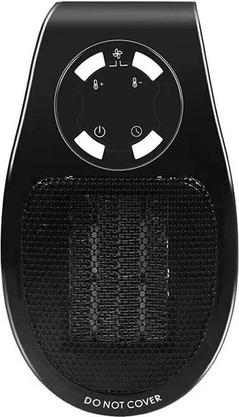 Stopcontact verwarming - Elektrische Kachel - Keramische Stopcontact Verwarming 500w - Wonder Heater - Plug In - Mini Kachel - Mini Heater - Badkamerkachel - Zwart
