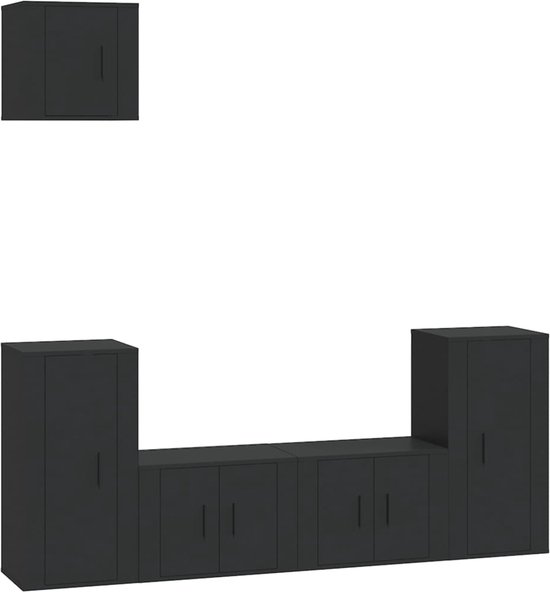 Moderne Zwarte TV-Kast 140 cm - Van Kasten