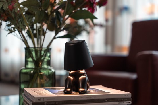 Luxus Lampe de table sans fil rechargeable Bins Brother - Or - Set de 5 - Lampe de table décorative - Lampe de nuit - Lampe de table de chambre - Lampe de bureau - LED - Tactile - Intensité variable - Sans fil - Fonctionne sur piles