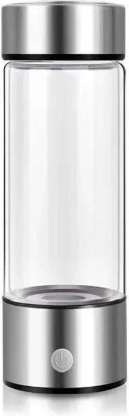 2 stuks draagbare waterstofwaterflesgenerator, waterstofwater ionisator machine oplaadbaar, waterstofrijk waterstofglas gezondheidsbeker voor reizen 420 ml cadeau voor