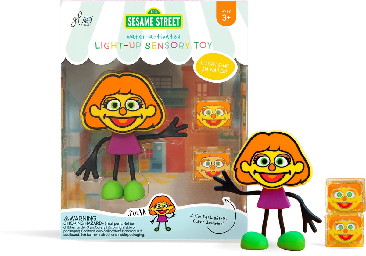 Glopals Light-Up Character Sesamstraat Julia Badspeelgoed GP-FIN-CHAR-JULIA