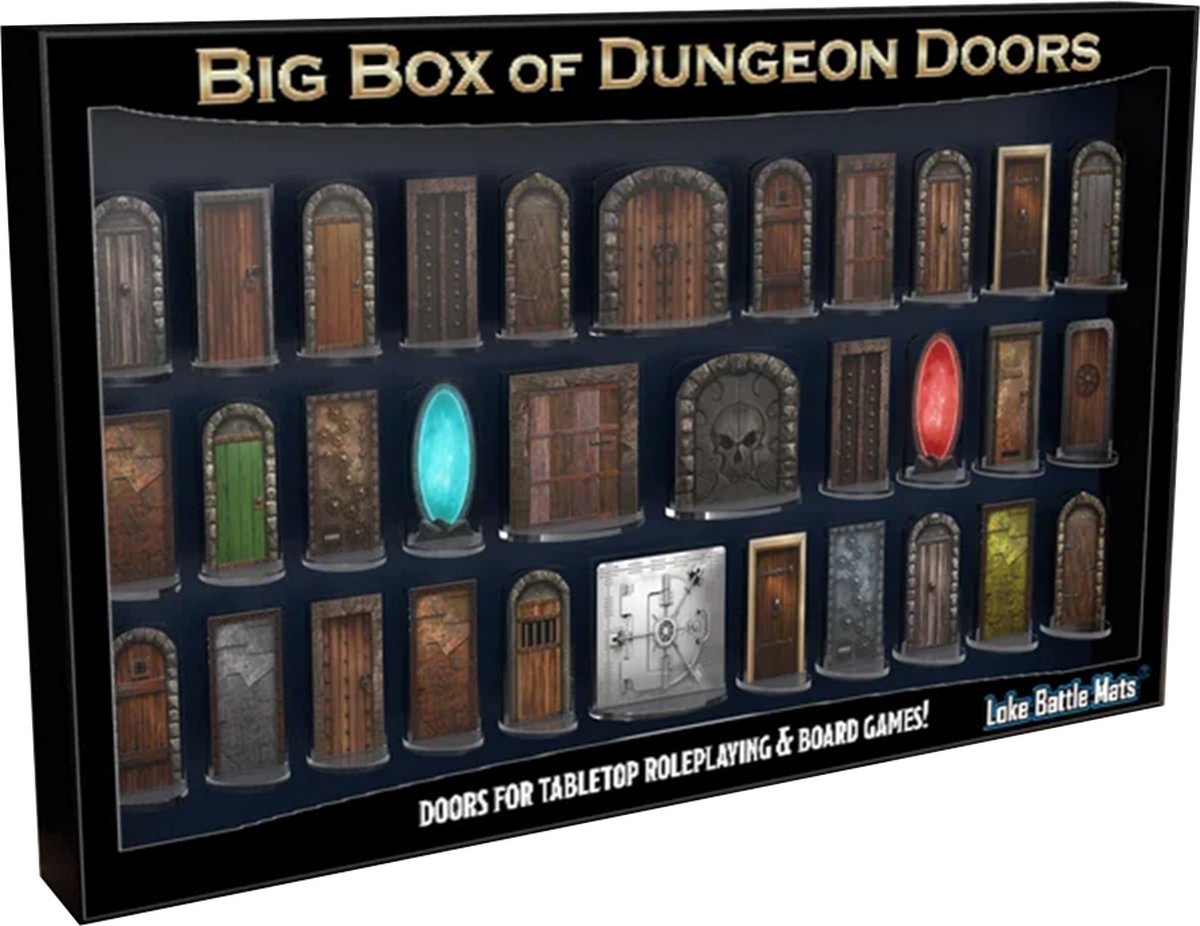 Loke BattleMats Big Box of Dungeon Doors - Bordspel accessoires - 40 deuren