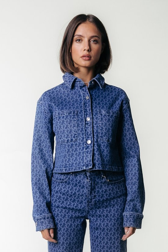 Colourful Rebel Olle Logo Denim Blouse- M