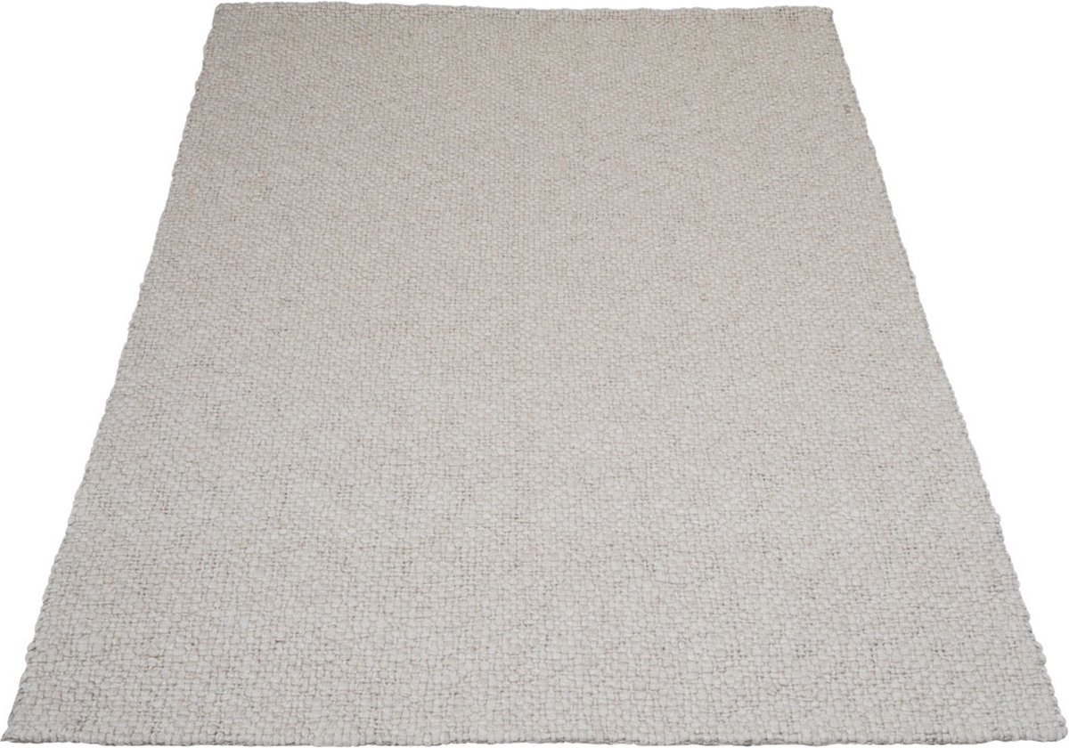 Veer Carpets Vloerkleed Adige Beige - Handgeknoopt Wollen Design Vloerkleed in Scandinavische / Japandi Stijl