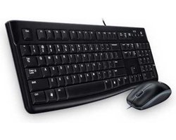 Logitech Desktop MK120 toetsenbord Inclusief muis USB QWERTY Scandinavisch Zwart