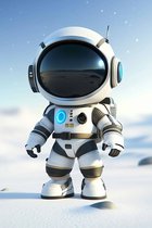 Astronaute Poster | Affiche mignonne | Espace Affiche | Affiche de pépinière | Affiche pour enfants | Affiche Aventure | Affiche de voyage spatial | 51x71cm | KMD | Décoration murale | Affiche murale | Convient pour l'encadrement