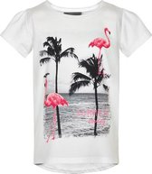 Creamie - meisjes T-shirt - korte mouwen - wit - Maat 104