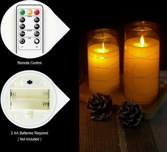 Nevolis Acrylic Glass Moving Wick and Dancing Flames Flickering ...
