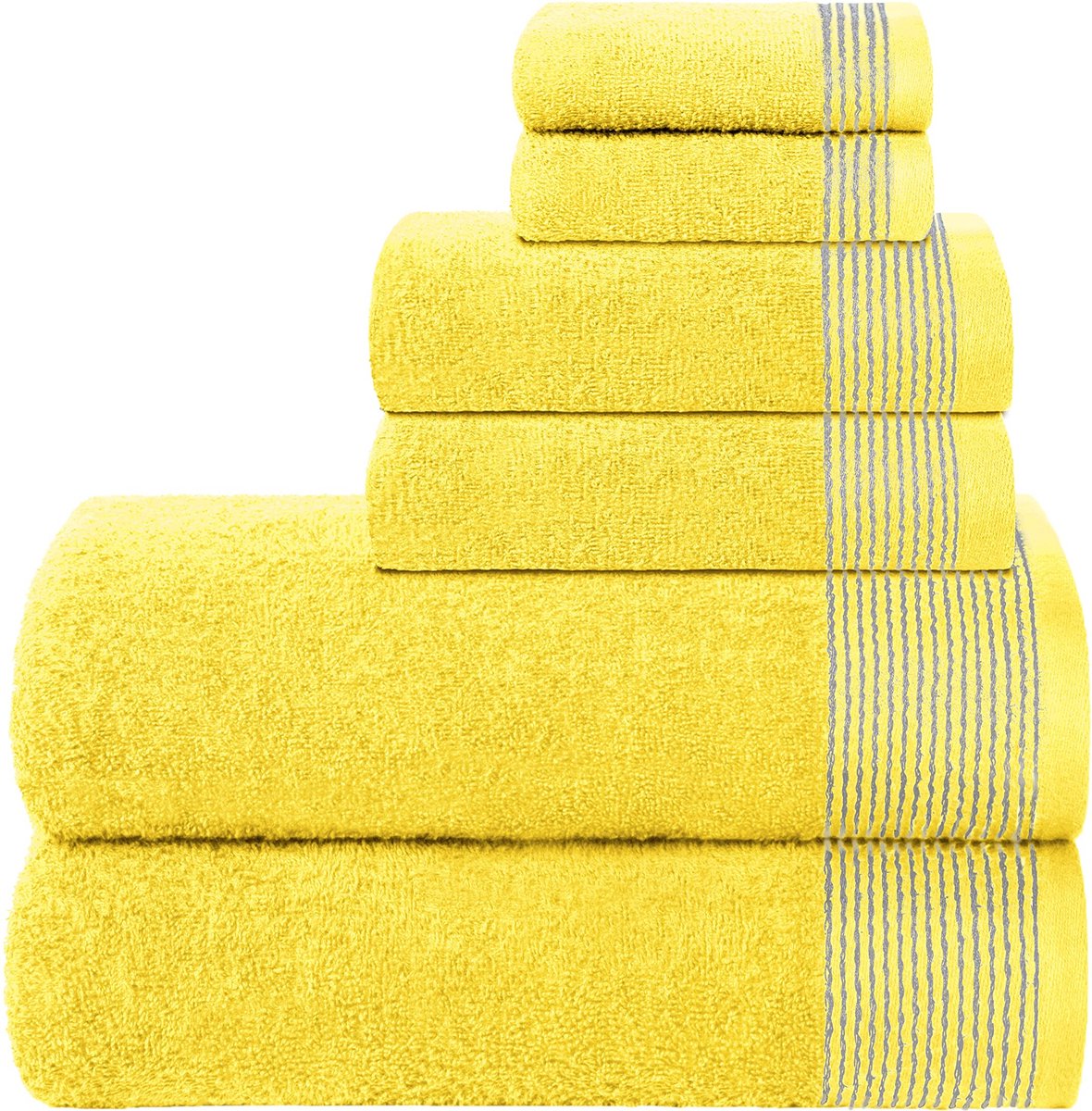 Goodivery ® Zachte en Luxe Handdoekenset van 6 Stuks voor Badkamer en Spa Gebruik