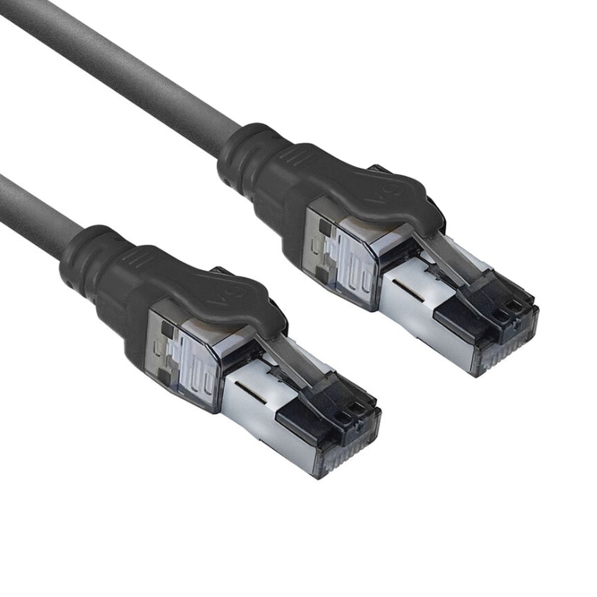 Image of ACT Zwarte 1 meter S/FTP CAT6A IDC 4PPoE / PoE++ 100W LSZH patchkabel snagless met RJ45 connectoren FB4901