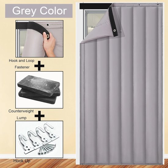 DHOME Set Van 6 Luxe Stoffen Zelfklevende Gestoffeerde Panelen Voor Muur Geluidsabsorberend En Beschermend Silver Marine 50x40cm X6
