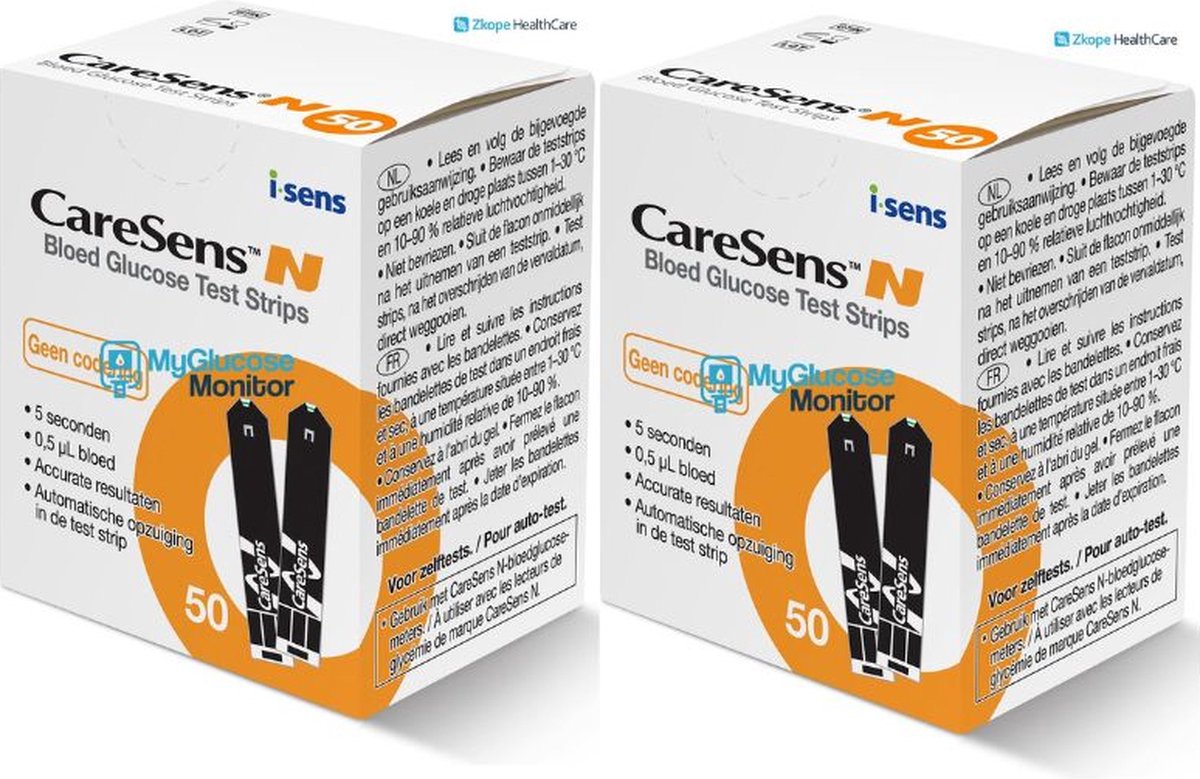 Goedkoopste Caresens N Diabetesstrips Bundel 2x50 stuks