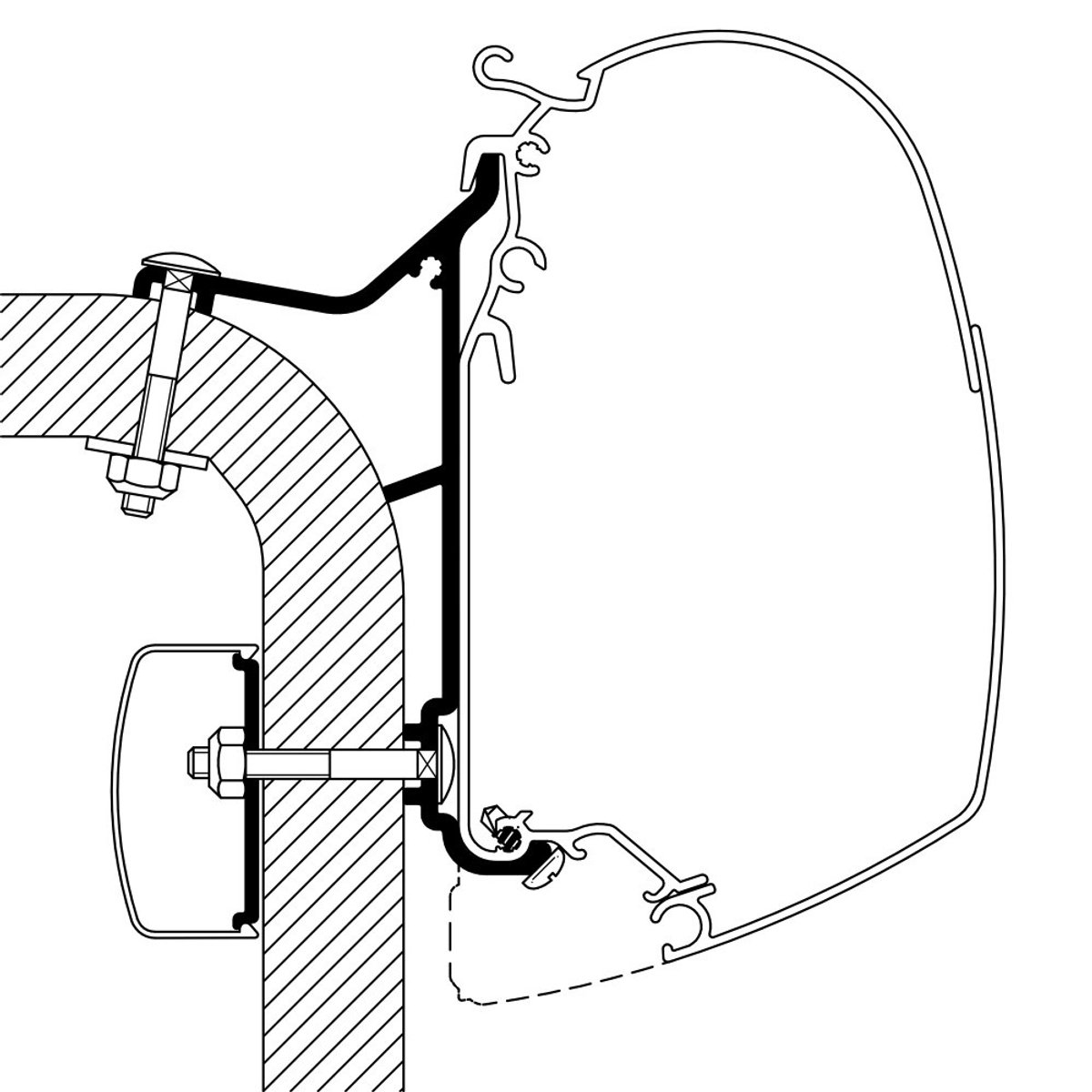 Thule Hymer B2 Klasse Adapter Serie 5 - 4,00m