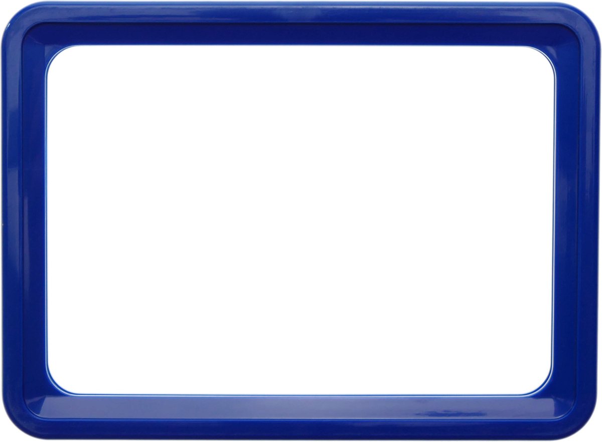 PrimeMatik - Frame voor borden en posters A6 150x110mm blauw voor bewegwijzering