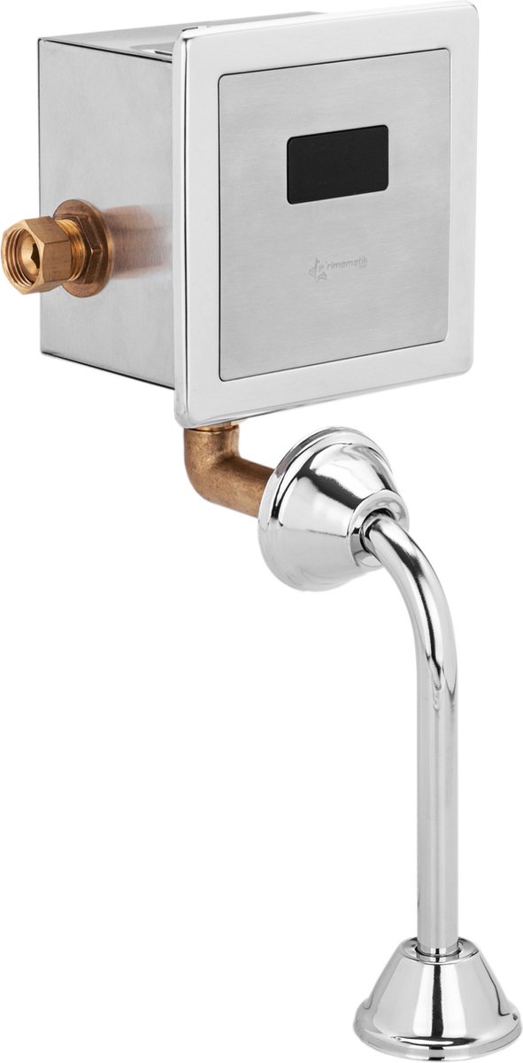 PrimeMatik - Infrarood automatische spoelkraan voor WC-toilet met horizontale watertoevoer