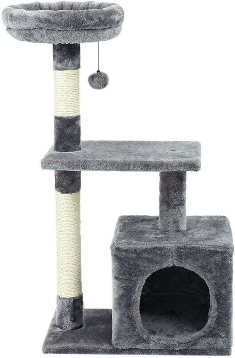 Sance Krabpaal | 85cm | Krabpaal met hangmat | Meerdere levels | Krabpaal voor katten | Krappaal katten | Krabpaal