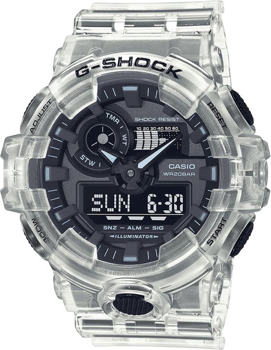 G-Shock GA-700SKE-7AER Herenhorloge 53 mm - Transparant