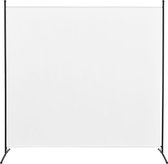Paravent de Confidentialité Séparateur de Pièce Brise-Vue pour Intérieur Extérieur Acier Polyester 176 x 175 cm Beige [en.casa]