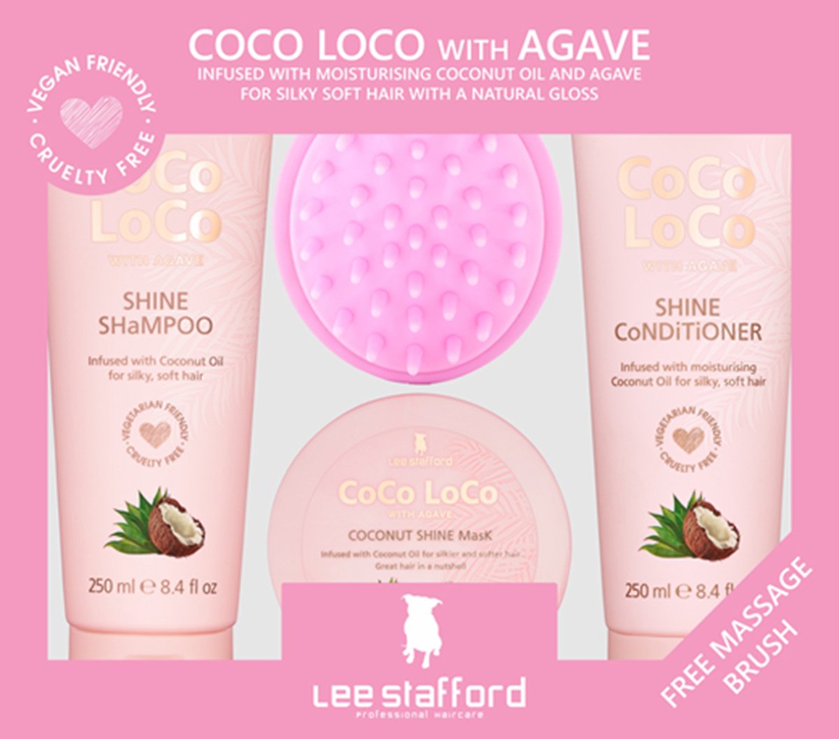Lee Stafford CoCo LoCo & Agave Geschenkset Shampoo, Conditioner