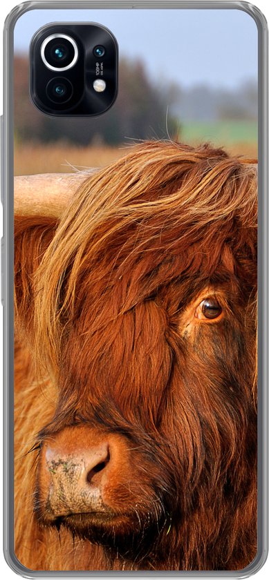 Xiaomi Mi 11 - Scottish Highlander - Herbe - Arbre - Coque en Siliconen