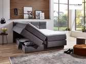 Bommel & Bach - Opbergboxspring Ehrwald - 180 x 200 cm - Zink