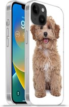 Geschikt voorApple Iphone 14 Plus - Soft case hoesje - Hond - Huisdieren - Vacht - Siliconen Telefoonhoesje