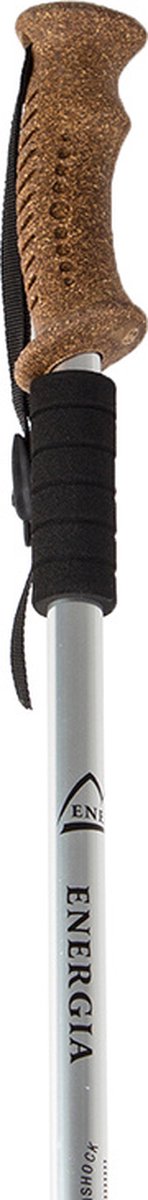 2 stuks wandelstokken, 68-135 cm, trekkingstokken, telescopisch, aluminium, verstelbaar, met kurkgreep, voor dames en heren, skiën, wandelen, zwart