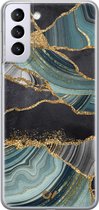 Coque Samsung S21 - Marble Jade Stone - Marble - Multi - Coque souple pour téléphone - Coque arrière en TPU - Casevibes